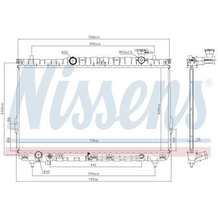 Nissen Nissens Radiator, 67030 67030